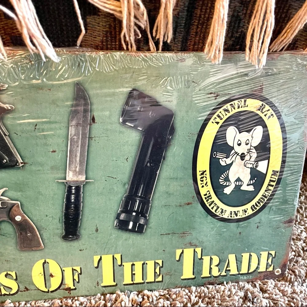 NEW Heavy Duty Steel Tools Of The Trade Metal Sign